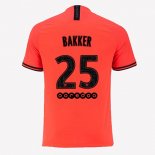 JORDAN Maillot Paris Saint Germain NO.25 Bakker Exterieur 2019 2020 Orange Pas Cher