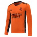 Maillot Real Madrid Exterieur ML 2020 2021 Orange Pas Cher