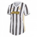 Maillot Juventus Domicile Femme 2020 2021 Noir Blanc Pas Cher