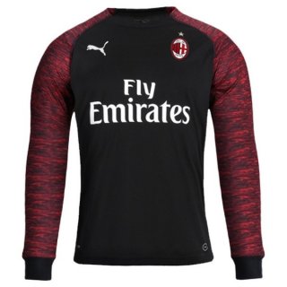 Maillot AC Milan Third ML 2018 2019 Noir Pas Cher