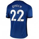 Maillot Chelsea NO.22 Ziyech Domicile 2020 2021 Bleu Pas Cher