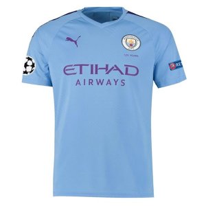 Maillot Manchester City Domicile 2019 2020 Bleu Pas Cher