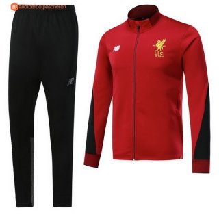 Survetement Liverpool 2017 2018 Rouge Noir Pas Cher