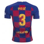 Maillot Barcelona NO.3 Pique Domicile 2019 2020 Bleu Rouge Pas Cher