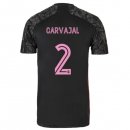 Maillot Real Madrid Third NO.2 Carvajal 2020 2021 Noir Pas Cher