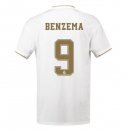 Maillot Real Madrid NO.9 Benzema Domicile 2019 2020 Blanc Pas Cher