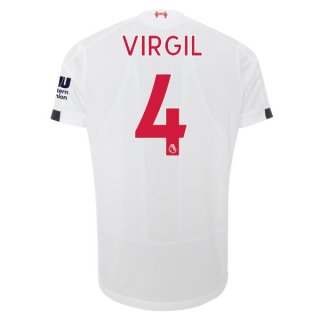 Maillot Liverpool NO.4 Virgil Exterieur 2019 2020 Blanc Pas Cher