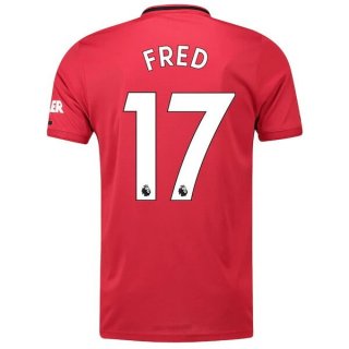 Maillot Manchester United NO.17 Fred Domicile 2019 2020 Rouge Maillot Manchester United NO.17 Fred Domicile 2019 2020 Rouge