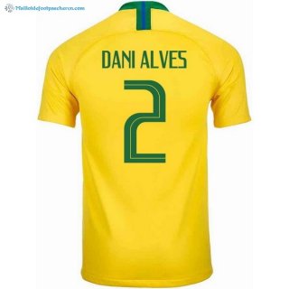 Maillot Brésil Domicile Dani Alves 2018 Jaune Pas Cher Maillot Brésil Domicile Dani Alves 2018 Jaune Pas Cher
