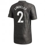 Maillot Manchester United NO.2 Lindelof Exterieur 2020 2021 Noir Pas Cher