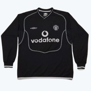 Maillot Manchester United Exterieur ML Retro 2000 2002 Noir Pas Cher Maillot Manchester United Exterieur ML Retro 2000 2002 Noir Pas Cher