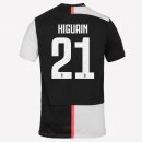 Maillot Juventus NO.21 Higuain Domicile 2019 2020 Blanc Noir Pas Cher