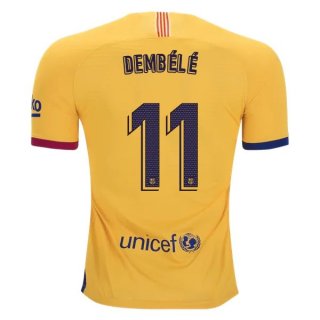 Maillot Barcelona NO.11 O.Dembele Exterieur 2019 2020 Jaune Pas Cher