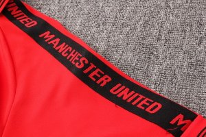 Polo Ensemble Complet Manchester United 2019 2020 Rouge Noir Pas Cher