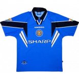 Thailande Maillot Manchester United Exterieur Retro 1997 1998 Bleu Pas Cher