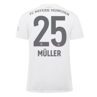Maillot Bayern Munich NO.25 Muller Exterieur 2019 2020 Blanc Pas Cher Maillot Bayern Munich NO.25 Muller Exterieur 2019 2020 Blanc Pas Cher