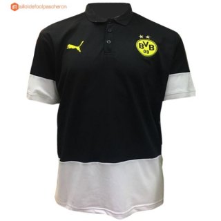 Polo Borussia Dortmund 2017 2018 Noir Blanc Pas Cher