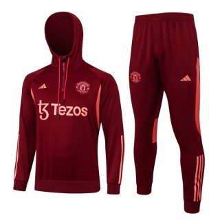 Sweat Shirt Capuche Manchester United 2024 Rouge 2 Sweat Shirt Capuche Manchester United 2024 Rouge 2
