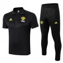 Polo Manchester United Ensemble Complet 2019 2020 Noir Jaune Pas Cher