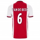 Maillot Ajax Domicile Van De Beek 2019 2020 Rouge Pas Cher