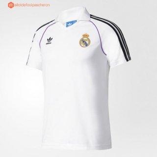 Polo Real Madrid 2017 2018 Blanc Noir Pas Cher