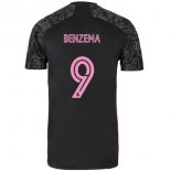 Maillot Real Madrid Third NO.9 Benzema 2020 2021 Noir Pas Cher