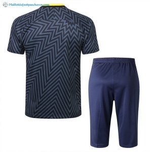 Maillot Entrainement Brésil Ensemble Complet 2018 Bleu Gris Pas Cher