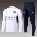 Enfant Survetement Training Arsenal 2023 Blanc Bleu