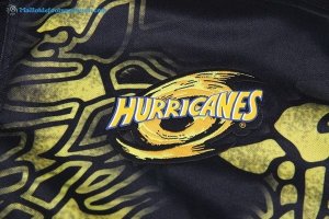 Maillot Rugby Hurricanes 2017 2018 Noir Pas Cher