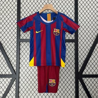 Maillot Barcelone Domicile Retro Enfant 2005 2006