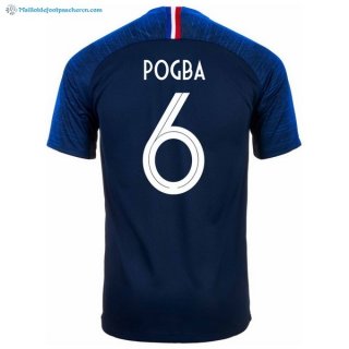 Maillot France Domicile Pogba 2018 Bleu Pas Cher