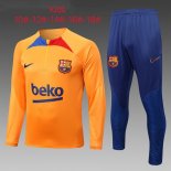 Enfant Survetement Training Barcelone 2023 Orange Bleu