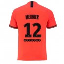 JORDAN Maillot Paris Saint Germain NO.12 Meunier Exterieur 2019 2020 Orange Pas Cher