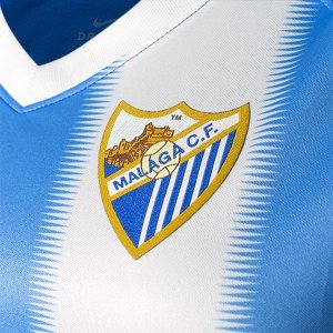 Maillot Málaga Domicile Femme 2018 2019 Bleu Blanc Pas Cher