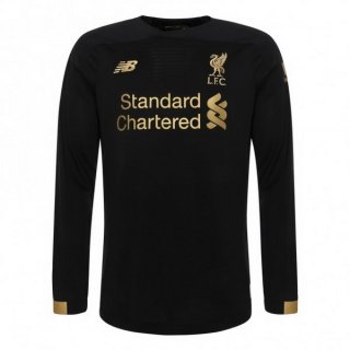 Maillot Liverpool Domicile ML Gardien 2019 2020 Noir Pas Cher