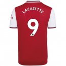 Maillot Arsenal NO.9 Lacazette Domicile 2019 2020 Rouge Pas Cher