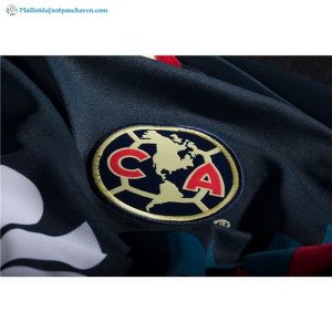 Maillot Club América Domicile ML 2017 2018 Jaune Bleu Pas Cher