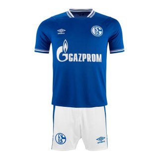 Maillot Schalke 04 Domicile Enfant 2021 2022 Bleu Pas Cher