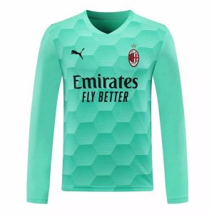 Maillot AC Milan Domicile ML Gardien 2020 2021 Vert Pas Cher