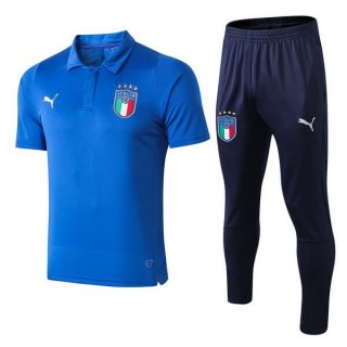 Polo Ensemble Complet Italie 2018 Bleu Clair Pas Cher