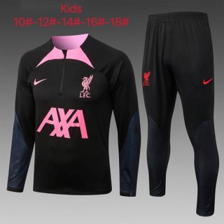 Enfant Survetement Training Liverpool 2023 Noir Rose Enfant Survetement Training Liverpool 2023 Noir Rose
