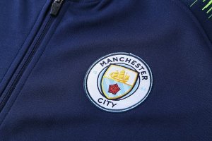 Survetement Manchester City 2018 2019 Bleu Vert Pas Cher