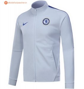 Survetement Chelsea 2017 2018 Gris Clair Bleu Pas Cher