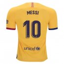 Maillot Barcelona NO.10 Messi Exterieur 2019 2020 Jaune Pas Cher