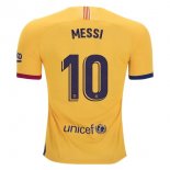 Maillot Barcelona NO.10 Messi Exterieur 2019 2020 Jaune Pas Cher