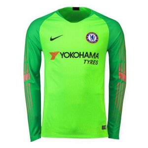 Maillot Chelsea ML Gardien 2018 2019 Vert Pas Cher