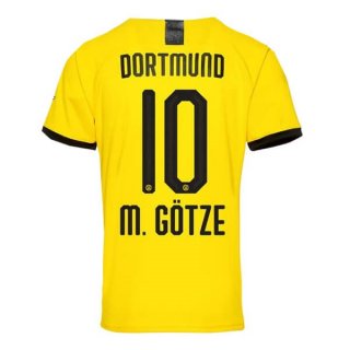 Thailande Maillot Borussia Dortmund NO.10 M.Gotze Domicile 2019 2020 Jaune