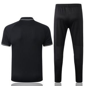 Polo Ensemble Complet Juventus 2019 2020 Jaune Noir Pas Cher