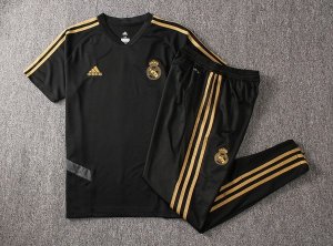 Entrainement Real Madrid Ensemble Complet 2019 2020 Negro Jaune Pas Cher