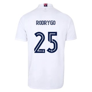 Maillot Real Madrid Domicile NO.25 Rodrygo 2020 2021 Blanc Pas Cher Maillot Real Madrid Domicile NO.25 Rodrygo 2020 2021 Blanc Pas Cher